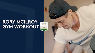 Rory McIlroy full gym workout  2022 SlyncIo Dubai Desert Classic [upl. by Refinne350]