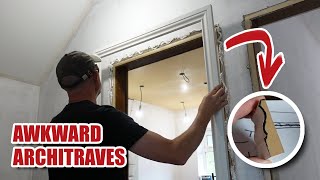 Fitting architraves on uneven replastered walls 1920’s Renovation Part 28 [upl. by Katonah]