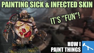 Painting Sick Infected Bloated Skin  Oh Boy How I Paint Things [upl. by Aillemac]