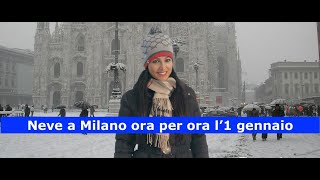 Neve a Milano Torino e Hinterland ora per ora l1 gennaio Aggiornato ore 1700 del 31 dicembre [upl. by Sesiom]