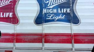 Miller HIGH LIFE Light Beer Truck Stock Footage AMASF [upl. by Tut]