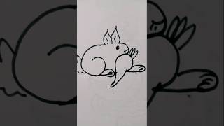 22How to draw rabbit drawing step by step for Beginner artviral short video shorts [upl. by Aropizt455]