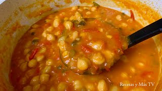 Como hacer Garbanzos Guisados una Receta Riquisíma y Fácil [upl. by Nosreg]