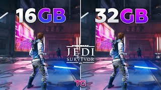 16GB vs 32GB RAM  Star Wars Jedi Survivor [upl. by Sato]