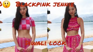 😲 Blackpink jennieBlackpink jennie X alia bhatt Diwali lehenga ❤️ [upl. by Anthia]