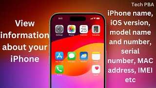 iPhone  How to view or check all the information about your iPhone [upl. by Ilbert897]