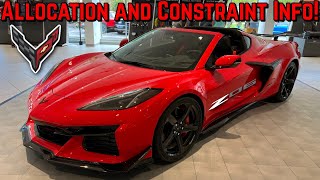 C8 Corvette Z06 CONSTRAINTS and dealership ALLOCATION info [upl. by Egres]