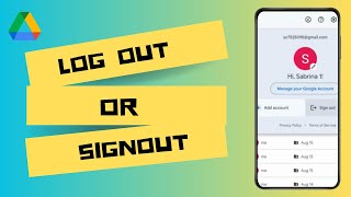 How to Log Out or Signout From Google Drive in Windows or Mac Laptop or PC [upl. by Lamp868]
