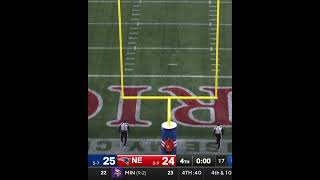 Patriots 68 yard FIELD GOAL BARELY MISSES FOR THE WIN patriots vs Colts nfl nfl shorts patriots [upl. by Enyamrahs690]