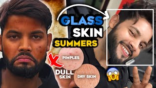 Summer Skin Care Routine For Mens😍  Get Glass Skin in This Summer [upl. by Inimak740]