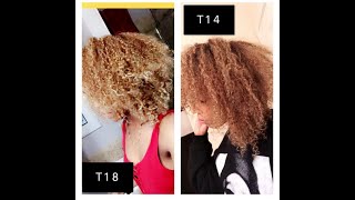 Toning my blonde ORANGE curly hair with Wella T14 [upl. by Euqcaj]