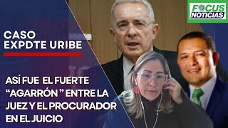 Así Fue El fuerte AGARRÓN De la JUEZ y PROCURADOR Durante AUDIENCIA de JUICIO de ÁLVARO URIBE Fo [upl. by Castillo]