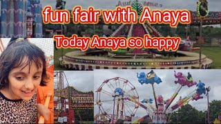 Fun fair with Anaya  Today Anaya so happyFunfair in UK [upl. by Eimmac69]