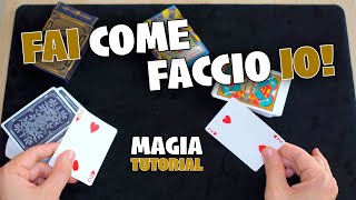 2 Coincidenze ASSURDE TUTORIAL magia quotFAI QUEL CHE FACCIO IOquot impromptu con 2 mazzi di carte [upl. by Tersina]