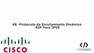 48  Protocolo de Enrutamiento Dinámico RIP Para IPV6 Packet Tracer 7GNS3  Español [upl. by Enela]