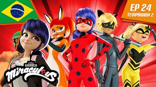 🇧🇷 MIRACULOUS  🐞 DIA DOS HERÓIS  1 🐾  Episódio completo ▶️ Temporada 2 Ep 24  Português BRASIL🇧🇷 [upl. by Auerbach]