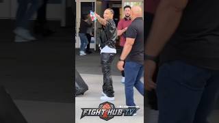 Regis Prograis ARRIVES for Devin Haney press conference [upl. by Micco]