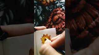 How to draw sunflower 🌻 in small diary sorts art sunflower black [upl. by Esir]