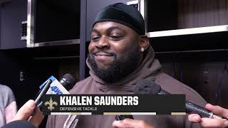 Khalen Saunders talks INT Return  SaintsChiefs Postgame  2024 NFL Week 5 [upl. by Ennaul]