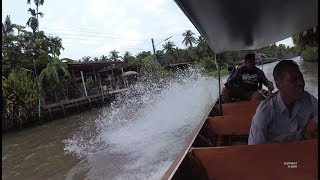 Thailand Damnoen Saduak Floating Market Part13 Outside Bangkok YN040800 [upl. by Noskcaj]