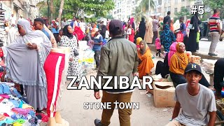 STONE TOWN ZANZIBAR EVENING PARADISE BUSY STREET WALKING TOUR  TANZANIA 🇹🇿 Stone town Pt5 [upl. by Aivan277]