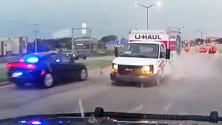 Armed Robbery Suspect Drives UHaul Backwards in Attempt to Escape Police [upl. by Fauman]