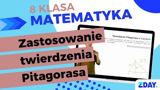 Zastosowanie twierdzenia Pitagorasa  Matematyka 8 klasa [upl. by Thursby]