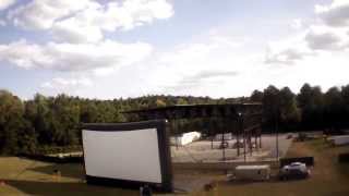 Aerial View of Inflatable Outdoor Movie Screen [upl. by Caruso]