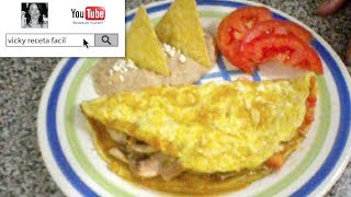 OMELETTE DE CHAMPIÑONES  Vicky Receta Facil [upl. by Nnylhsa965]