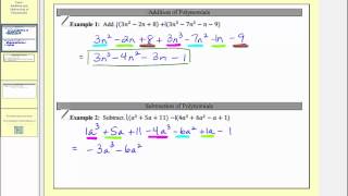 Adding and Subtracting Polynomials L32 [upl. by Neddra]