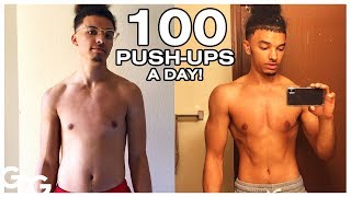 100 Pushups a Day For 30 Days  TRANSFORMATION [upl. by Stefa]