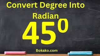 Convert Fifty Degree into Radian [upl. by Leirua]