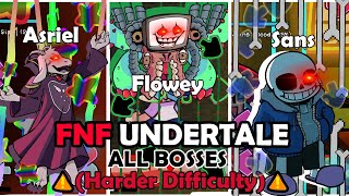 FNF Undertale  Full Week Harder Difficulty Completed [upl. by Anij]