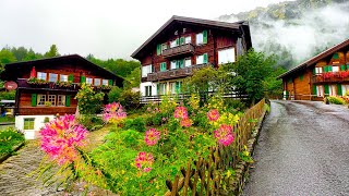 Wengen walking tour with a surprise 🤫🇨🇭 Swiss village 4K [upl. by Erdnoed]