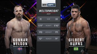 Gunnar Nelson vs Gilbert Burns Full Fight Full HD [upl. by Nica934]