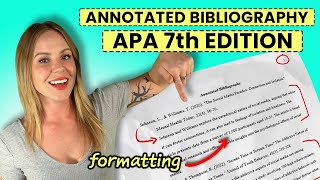 Format an Annotated Bibliography in APA 7th Edition Beginners Guide [upl. by Timothee886]