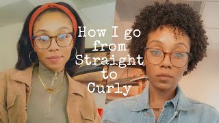 How I go from straight hair back to curly  Heat Damage  Tips amp Tricks [upl. by Lesser]