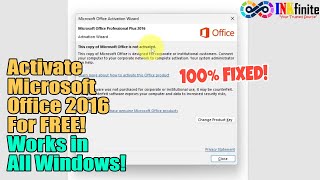 How to EASILY Activate Microsoft Office 2016 for Free 100 Guaranteed Working in 2024  INKfinite [upl. by Suirada]