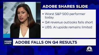 Adobe falls on Q4 results AI concerns [upl. by Leahcimsemaj169]