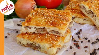 HAZIR YUFKA İLE KIYMALI BÖREK  NASIL YAPILIR [upl. by Ymot179]