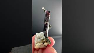 Rutile with Aegirine on Matrix from Pakistan  Fine Art Minerals  Rutile [upl. by Frank]