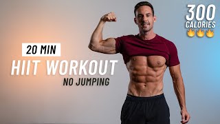 20 MIN FULL BODY HIIT WORKOUT  NO JUMPING  No Equipment No Repeats [upl. by Nally]