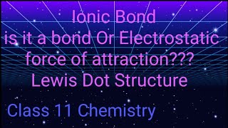 Ionic Bond  Lewis Dot Structure  Class 11  Chemistry [upl. by Ytineres77]