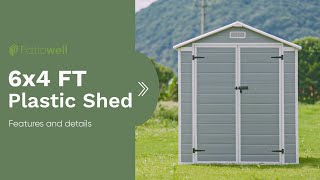 Patiowell 6x4 Plastic Storage Shed [upl. by Letrice]