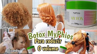 APLICANDO BOTOX MYPHIOS para REDUZIR o VOLUME CABELO CACHEADO RUIVO nova embalagem [upl. by Nitsirk461]