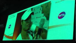 Sabine Lisicki vs Li Na pre match interview  Porsche Tennis Grand Prix 2011 [upl. by Reni317]