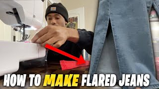 HOW TO MAKE FLARED JEANS IN 2023👖 [upl. by Waki]