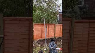 Installation of Wickes Lap Fence Panels with Wooden Gravel Boards and Wooden Posts [upl. by Laddy]