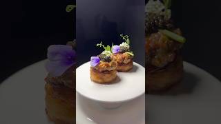 Steak Tartare on Potato Pave with Caviar  Just Delicious Ingredients in description ♥️ [upl. by Tobin]