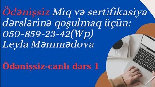 MİQ və sertifikasiyaİnformatikaödənişsiz dərslərLeyla Məmmədova əlaqə 0508592342 say sistemi [upl. by Temirf]